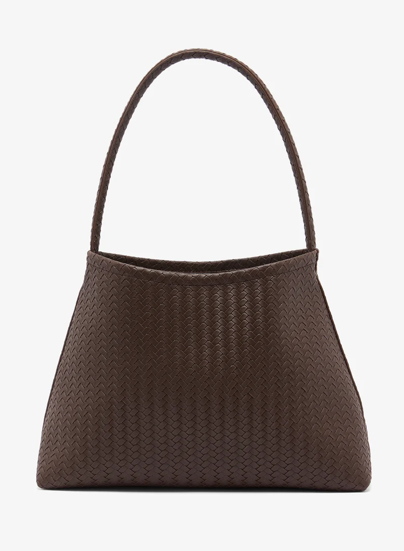 جلاموروس حقيبة كتف منسوجة بنية